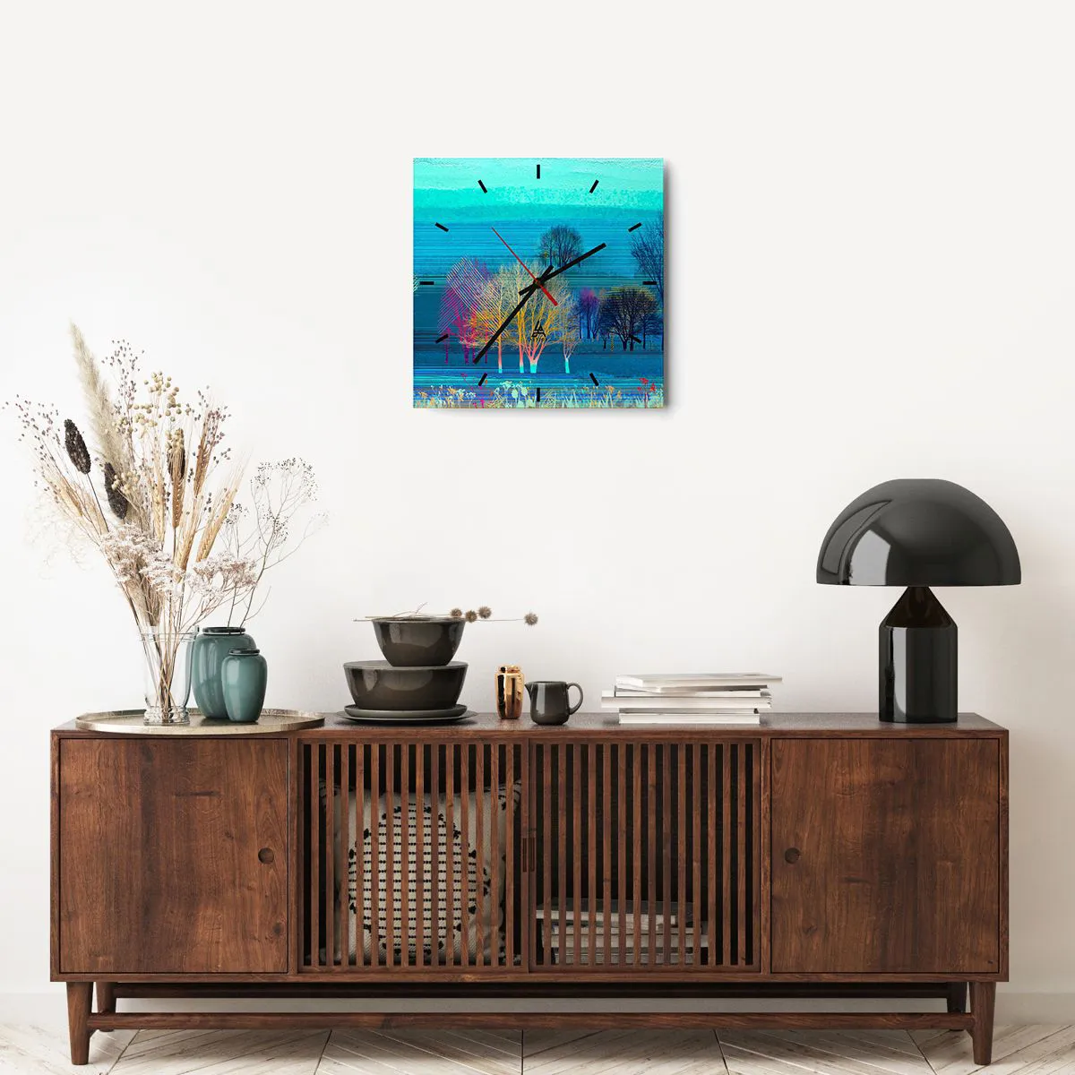 Nástěnné hodiny - Fantastická krajina - 40x40 cm