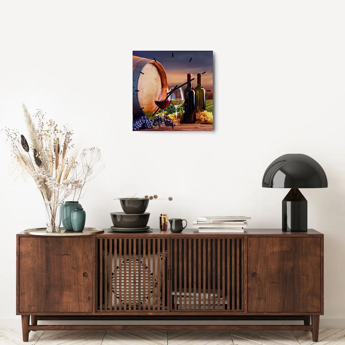 Nástěnné hodiny - Tady má život chuť - 40x40 cm