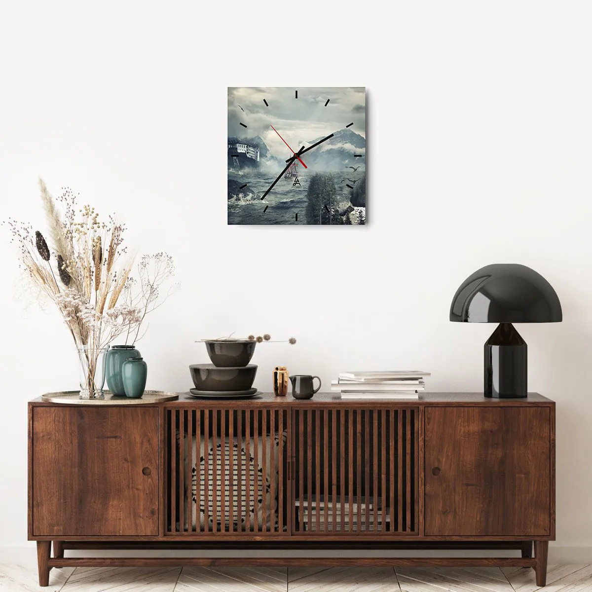 Zegar ścienny - Na magicznych wodach - 40x40 cm