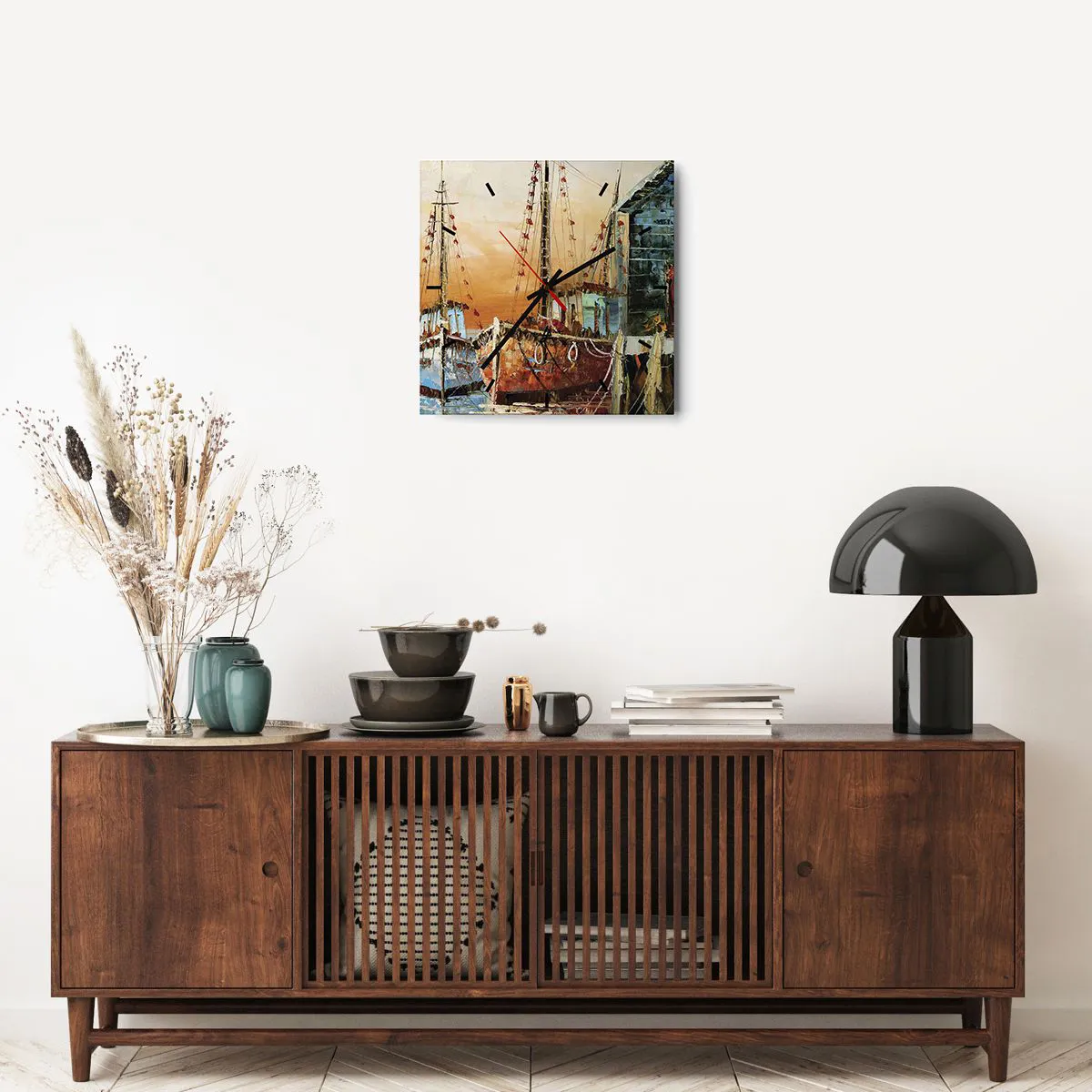 Nástenné hodiny - Pokojný návrat - 40x40 cm