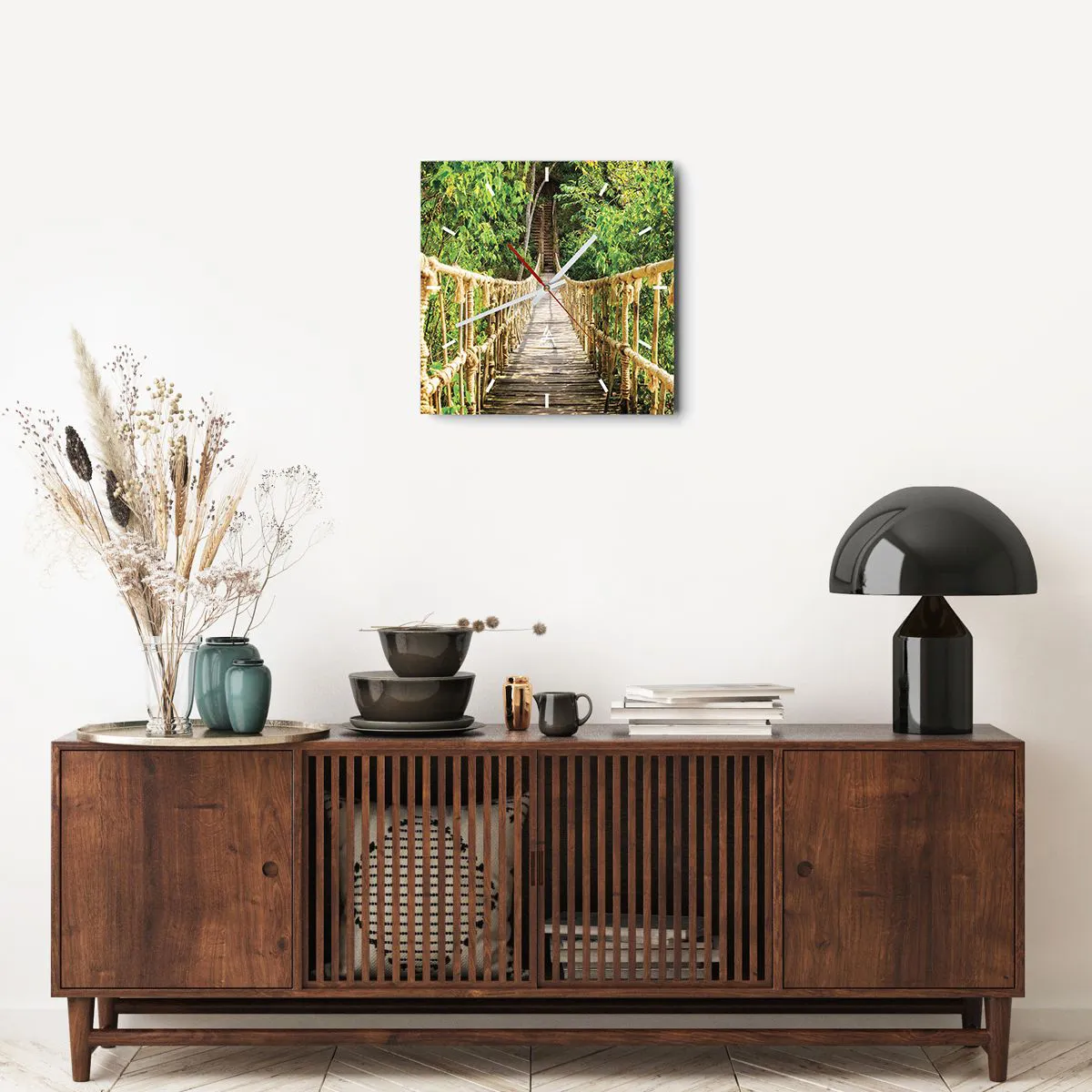 Horloge murale - Pendule murale - Suspendu dans la nature - 40x40 cm