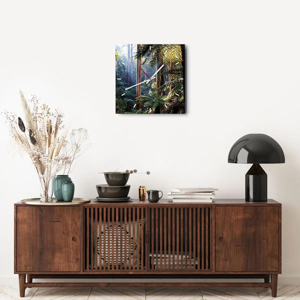 Zegar ścienny - Baśń lasu - 40x40 cm