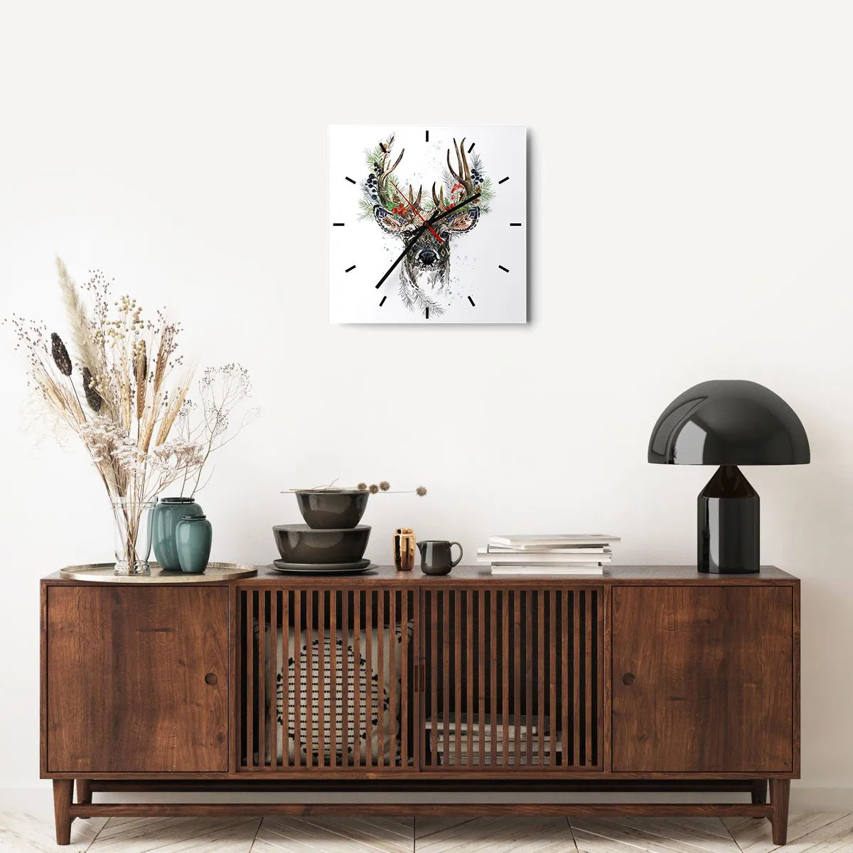 Wandklok - Klok - In een feestelijk gewaad - 40x40 cm