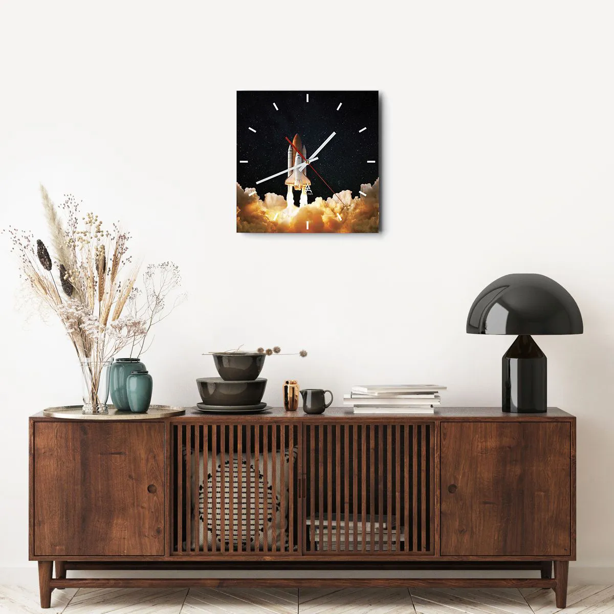 Ceas de perete - Ceas pe sticlă - Ad astra! - 40x40 cm