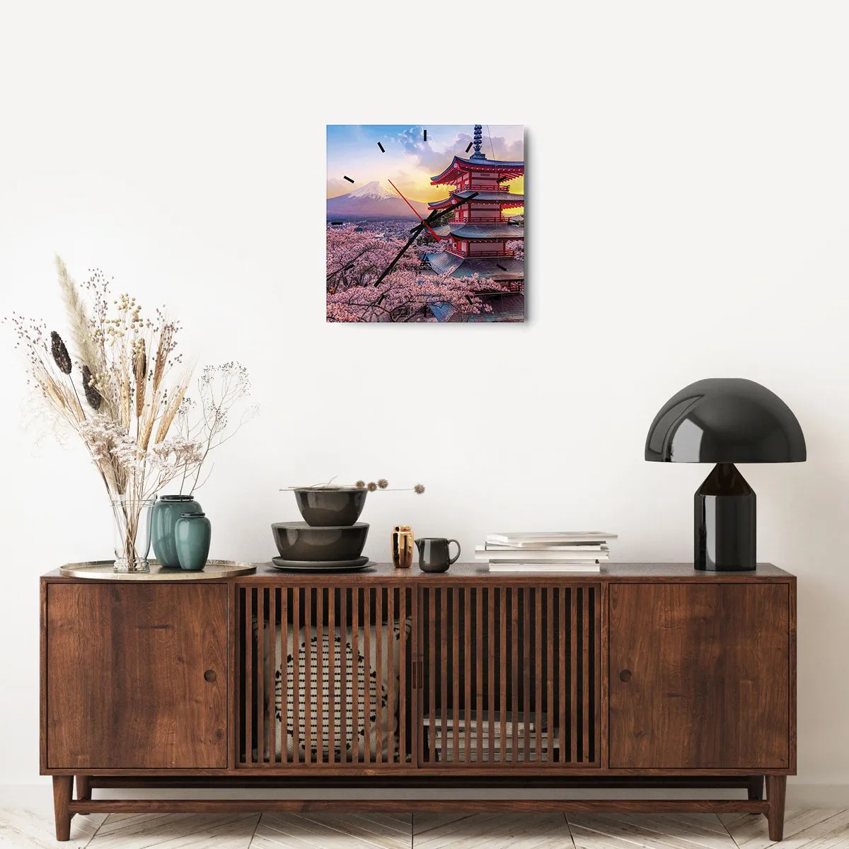 Nástěnné hodiny - Podstata japonského ducha - 40x40 cm