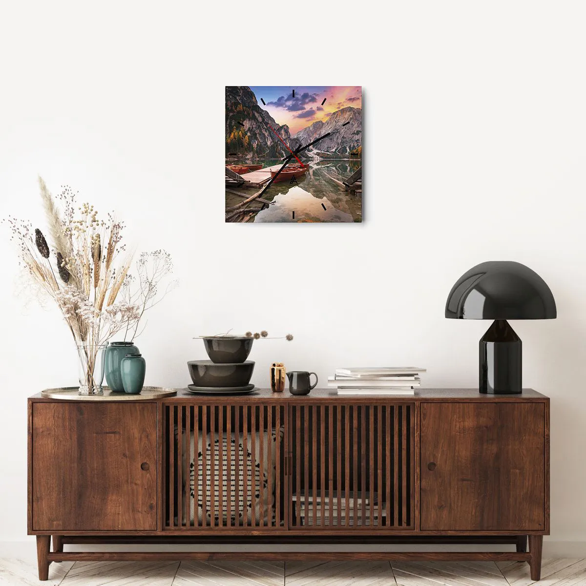 Wall clock - Clock on glass - Promise of a Day - 40x40 cm