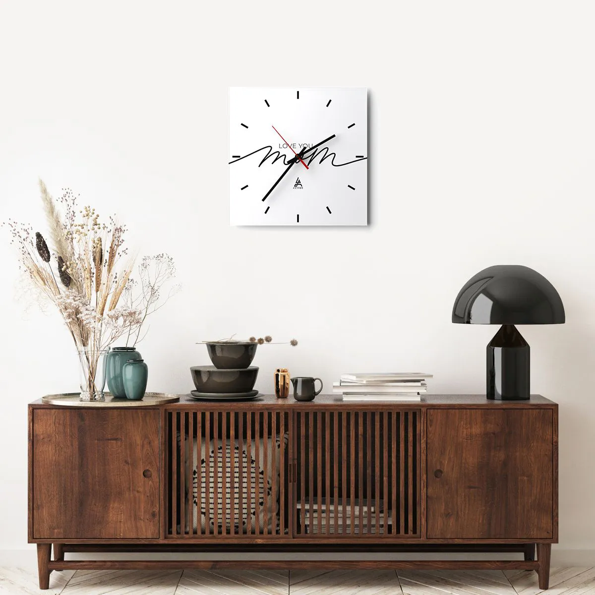 Ceas de perete - Ceas pe sticlă - Mare emoție - 40x40 cm