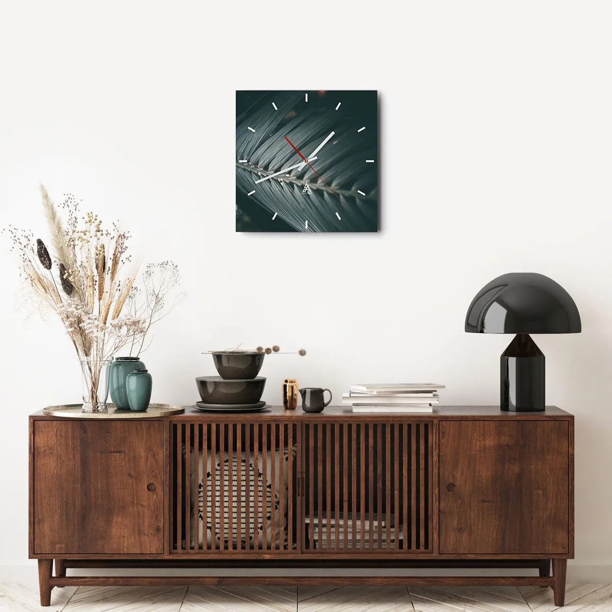 Relógio de parede - Relógio em vidro - A precisão da natureza - 40x40 cm