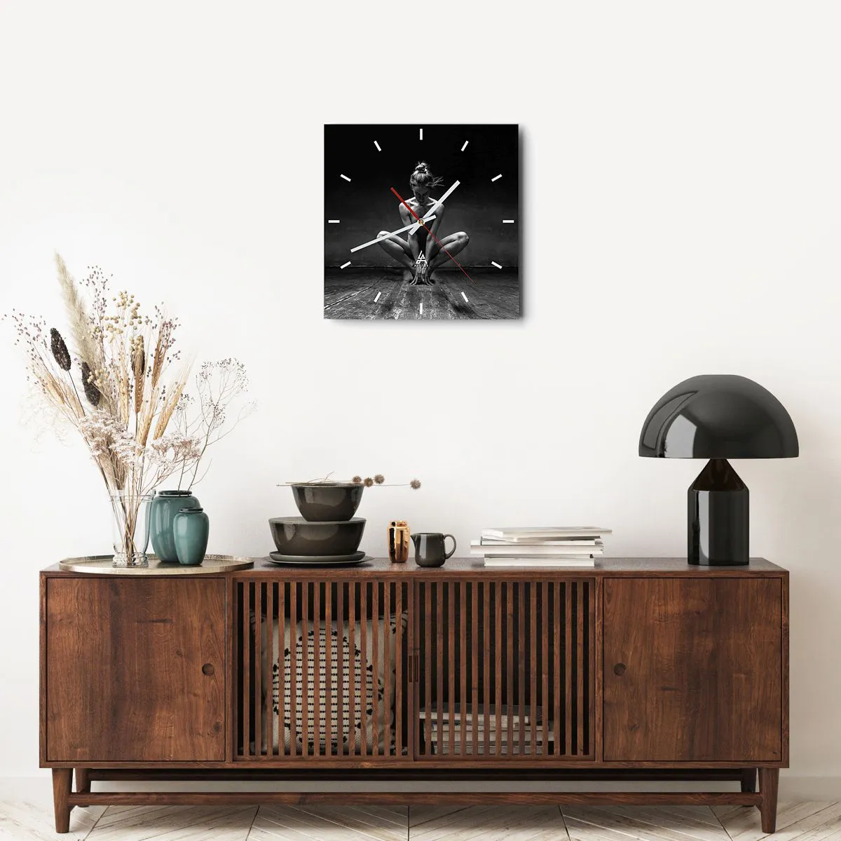 Horloge murale - Pendule murale - Concentration de l'énergie de la danse - 40x40 cm