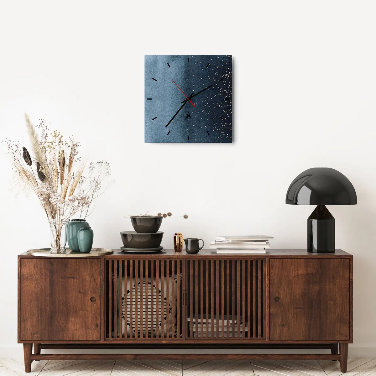 Falióra, Óra - Kompozíció - kék fázisok - 40x40 cm