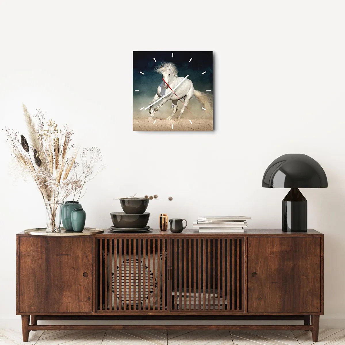 Wanduhr - Glasuhr - Freiheit in ihrem reinen Zustand - 40x40 cm