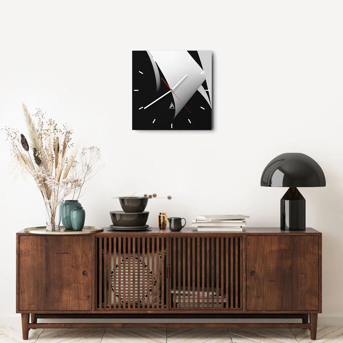 Vægur, Uret - Lysflader fra skyggernes dybder - 40x40 cm