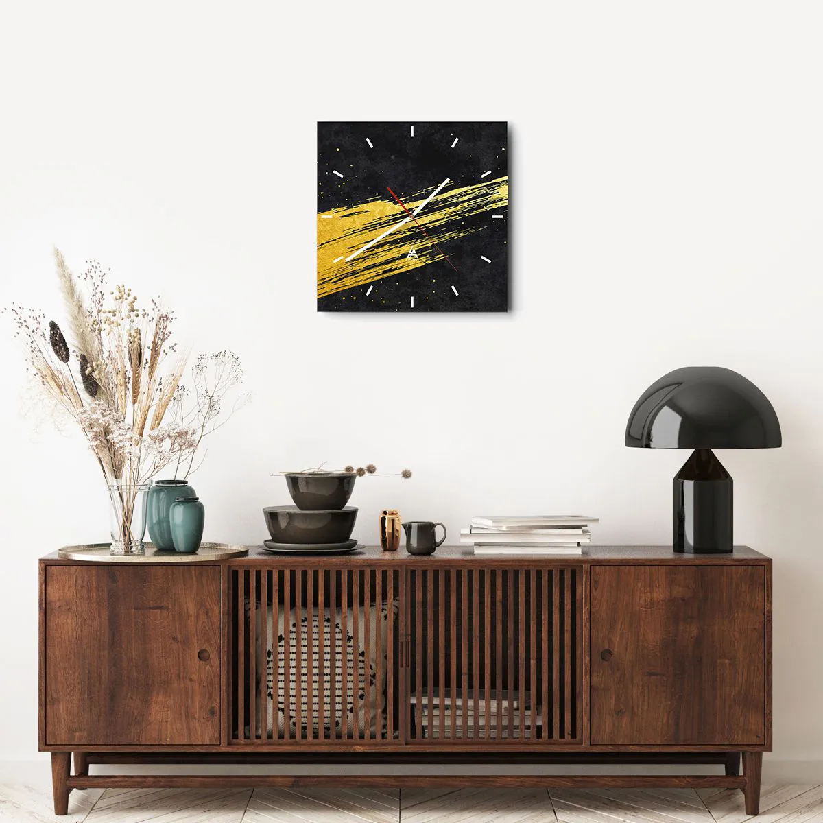 Wanduhr - Glasuhr - Sprung in den Hyperraum - 40x40 cm