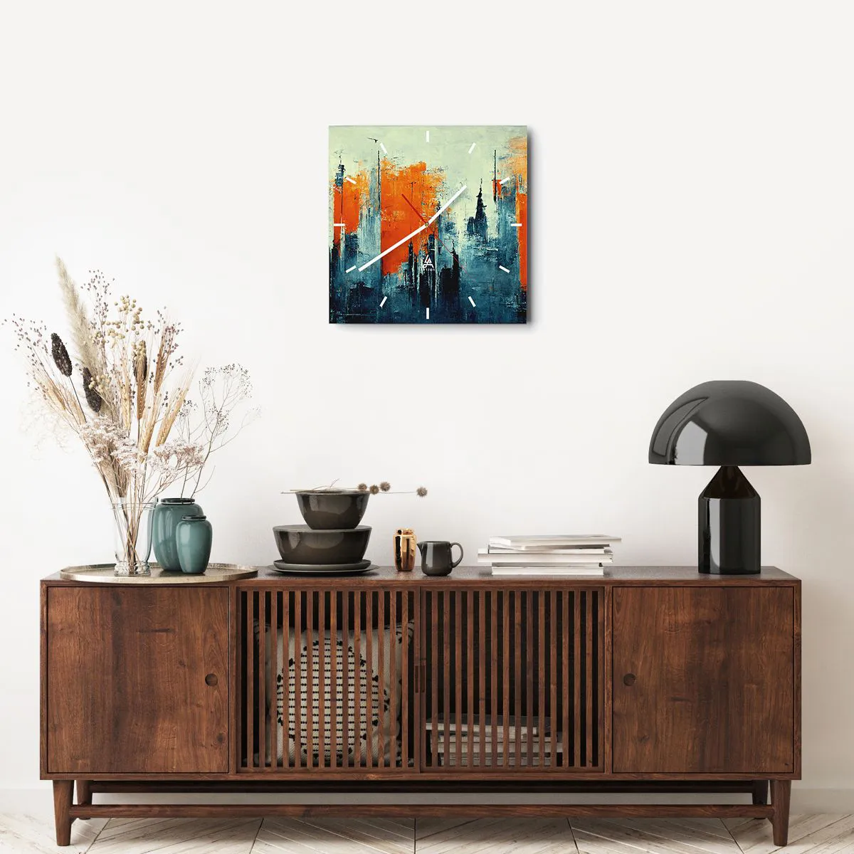 Falióra, Óra - Kortárs tájkép - 40x40 cm