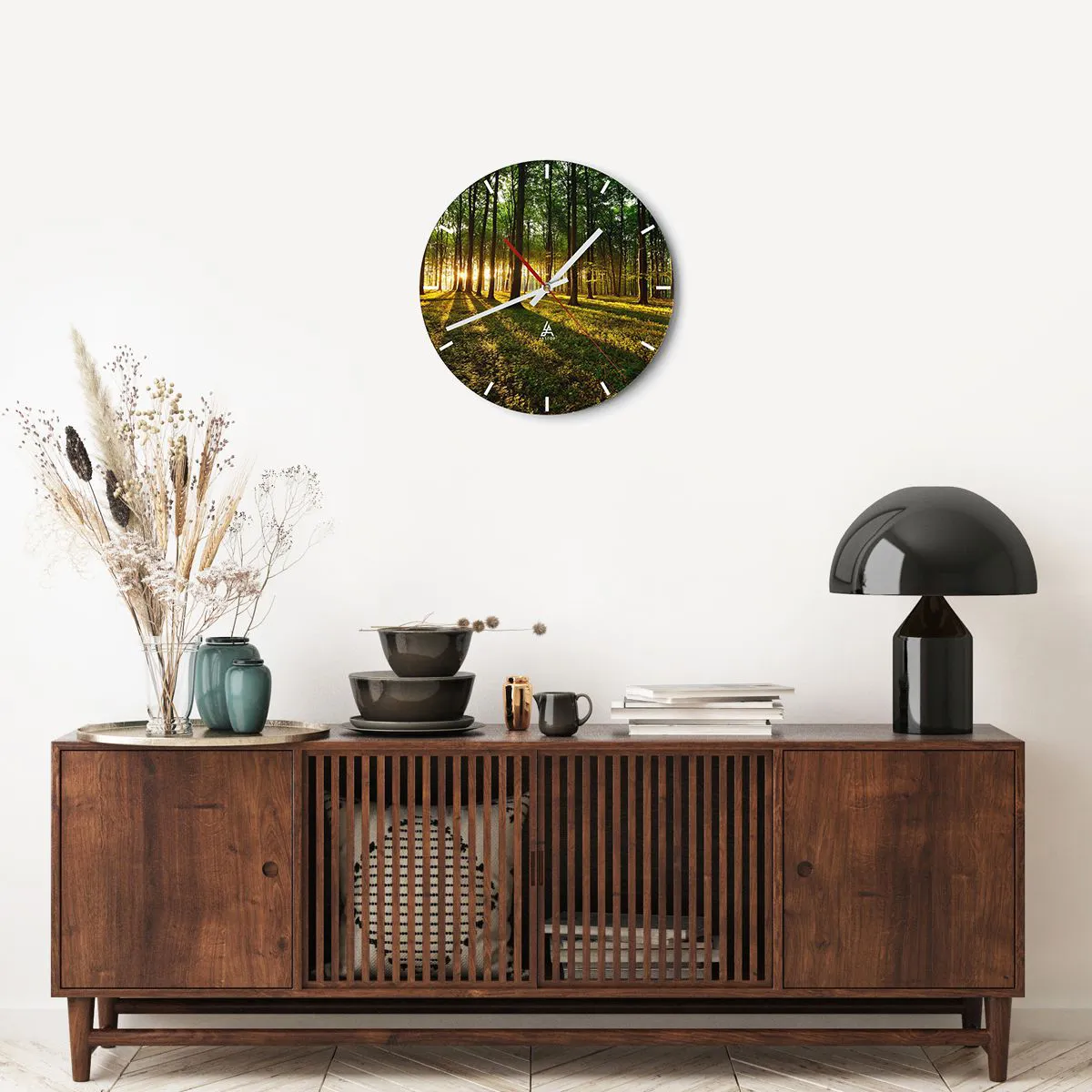 Wall clock - Clock on glass - Photography of All Springs - 40x40 cm