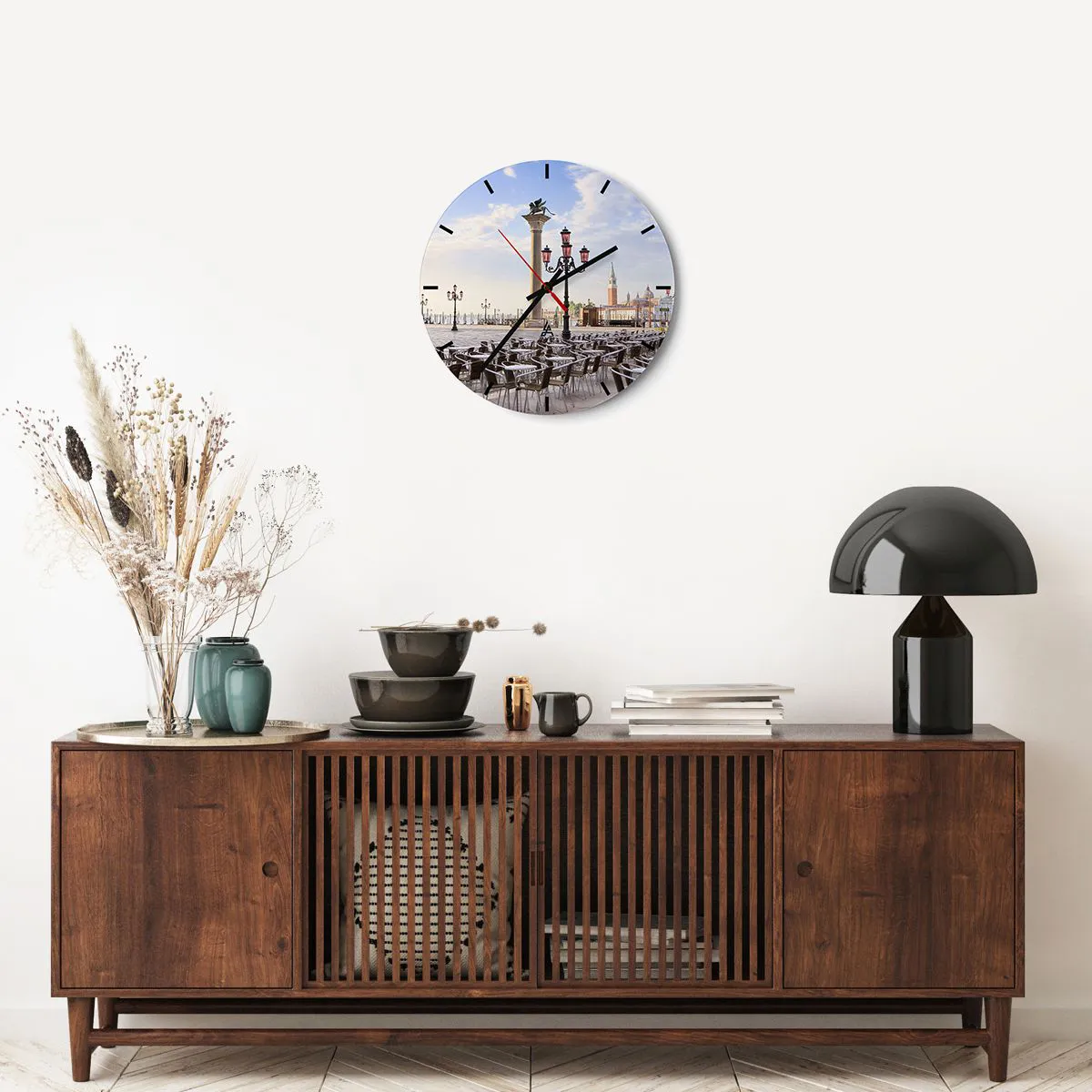 Nástěnné hodiny - Zveme, vše připraveno - 40x40 cm