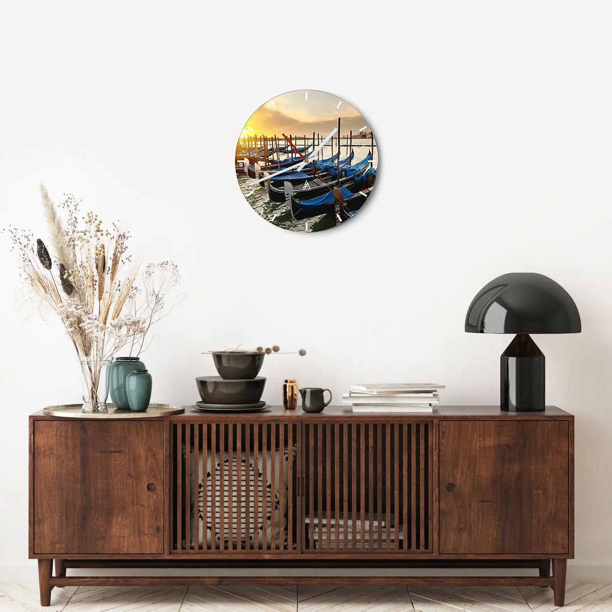 Zegar ścienny - Zanim przypłynie gwar - 40x40 cm