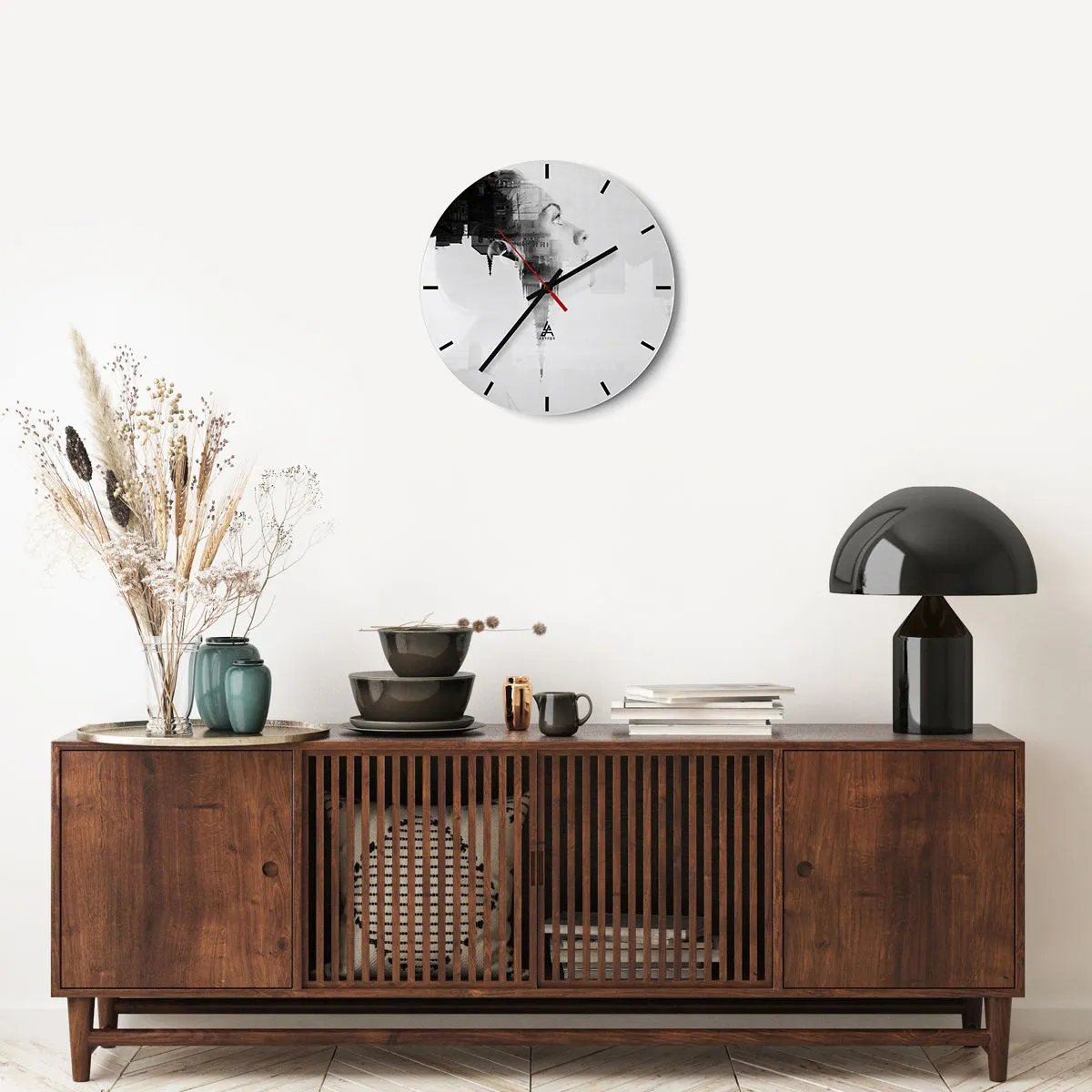 Wanduhr - Glasuhr - Auf beiden Seiten des Glases - 40x40 cm