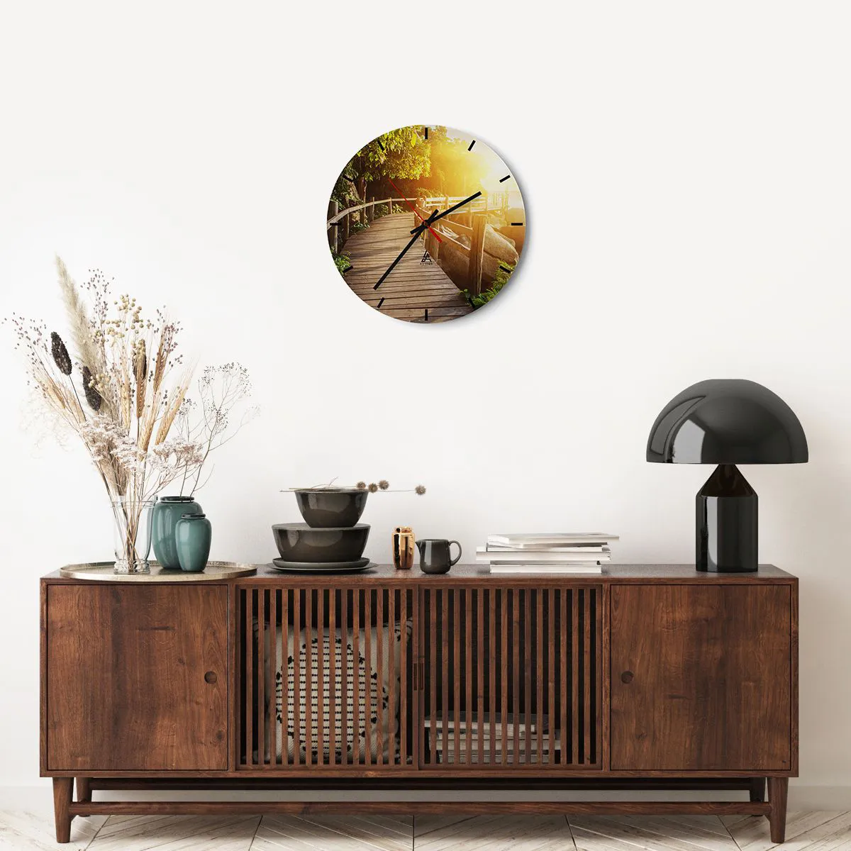 Wanduhr - Glasuhr - Noch eine Wendung, ein weiteres Wunder - 40x40 cm