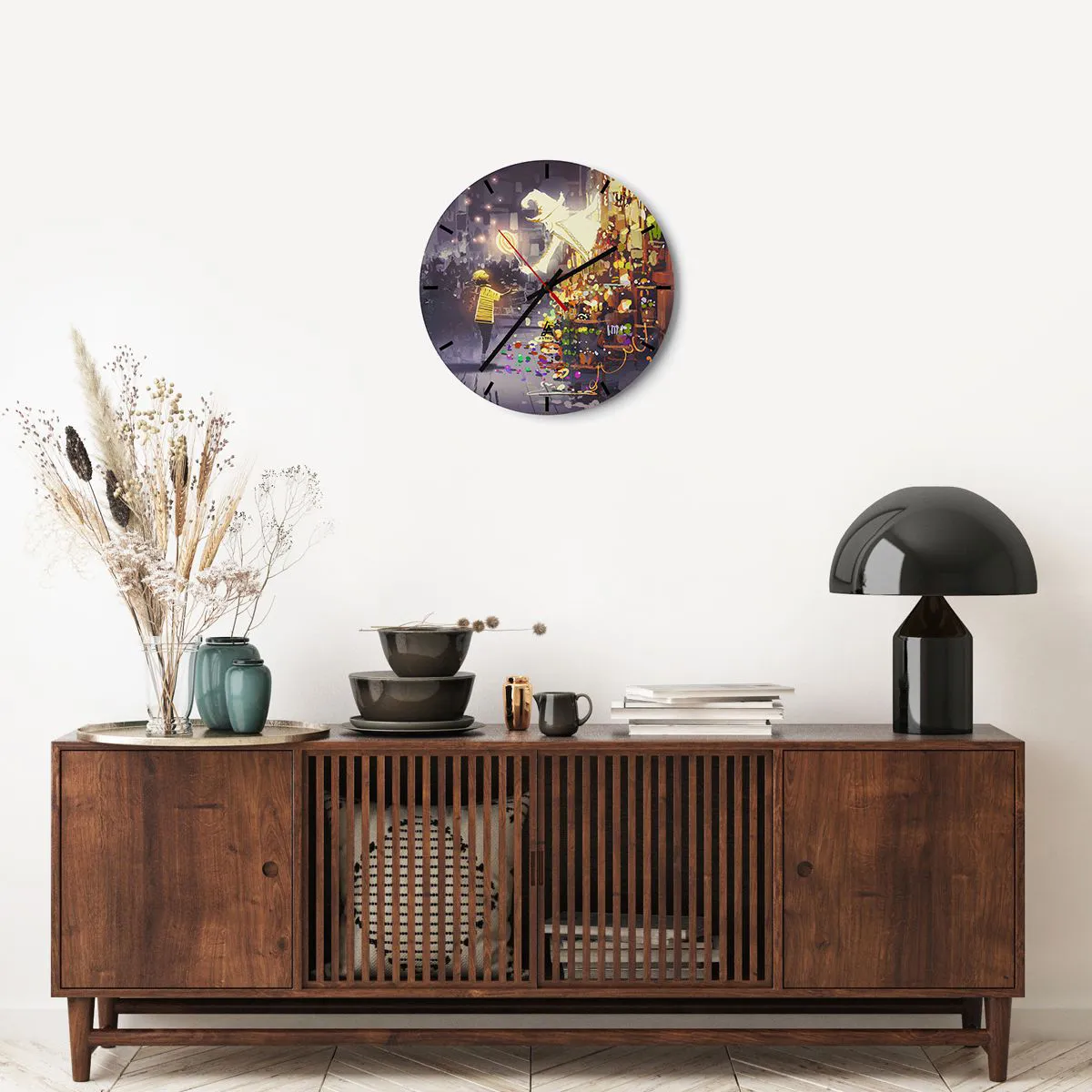 Ceas de perete - Ceas pe sticlă - Vrăjitoria există - 40x40 cm