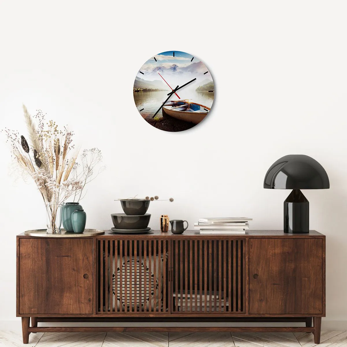 Vægur, Uret - Over store og klare vande - 40x40 cm