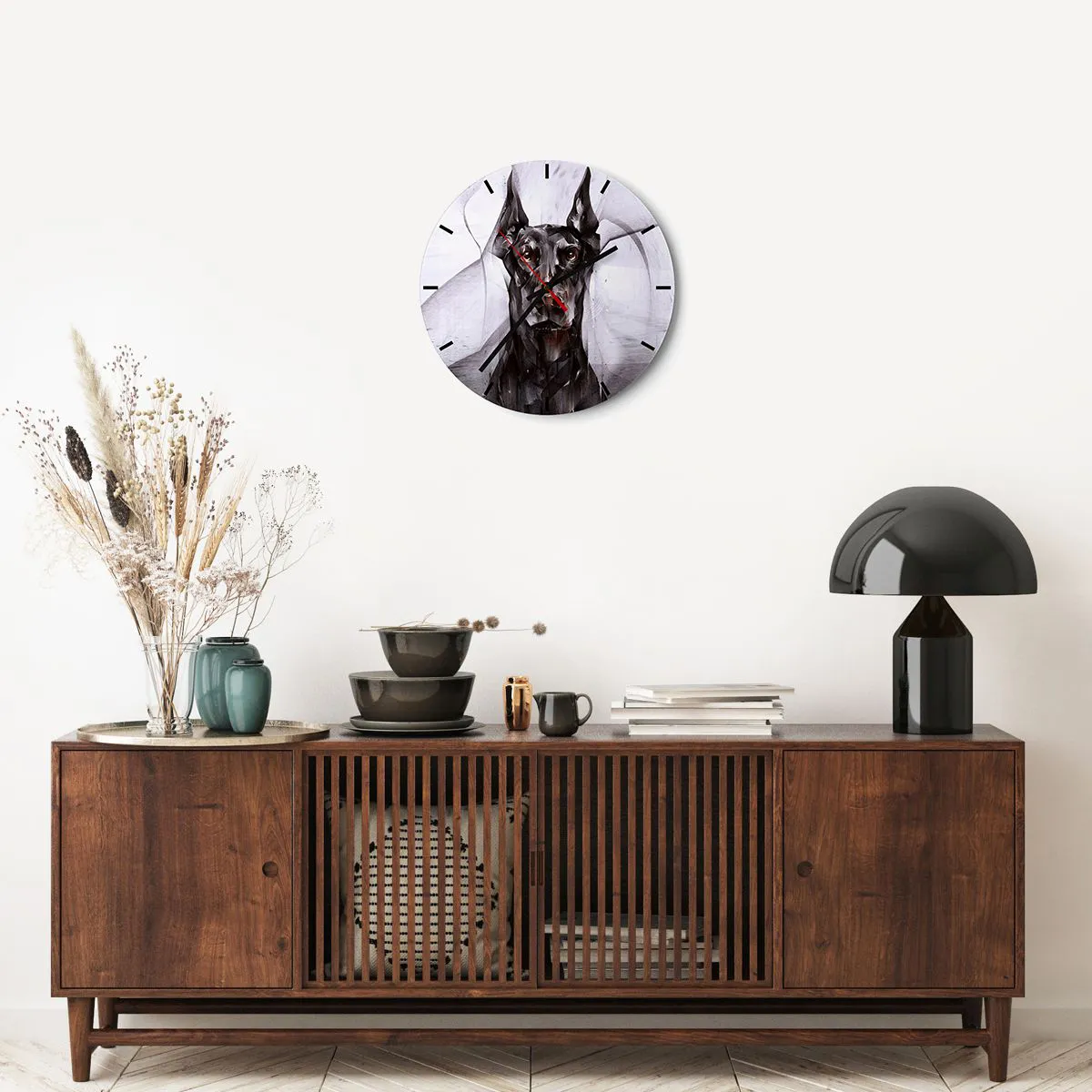 Wall clock - Clock on glass - Born to Nobility - 40x40 cm
