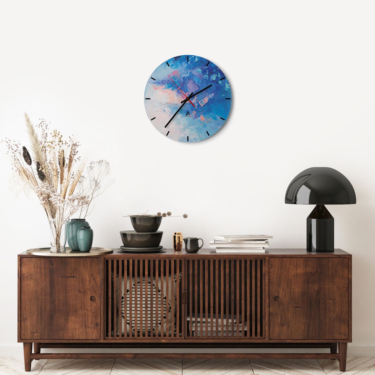 ARTTOR Horloge Murale Design Moderne mer Vague Plage 40x40cm Grand