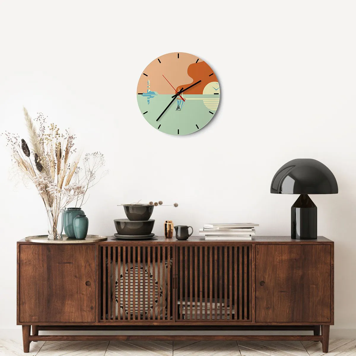 Vægur, Uret - Det perfekte havlandskab - 40x40 cm