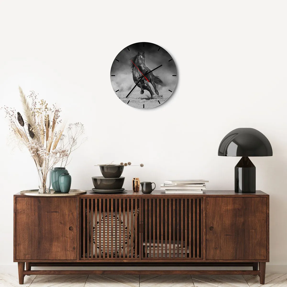 Relógio de parede - Relógio em vidro - Digno do próprio emir - 40x40 cm