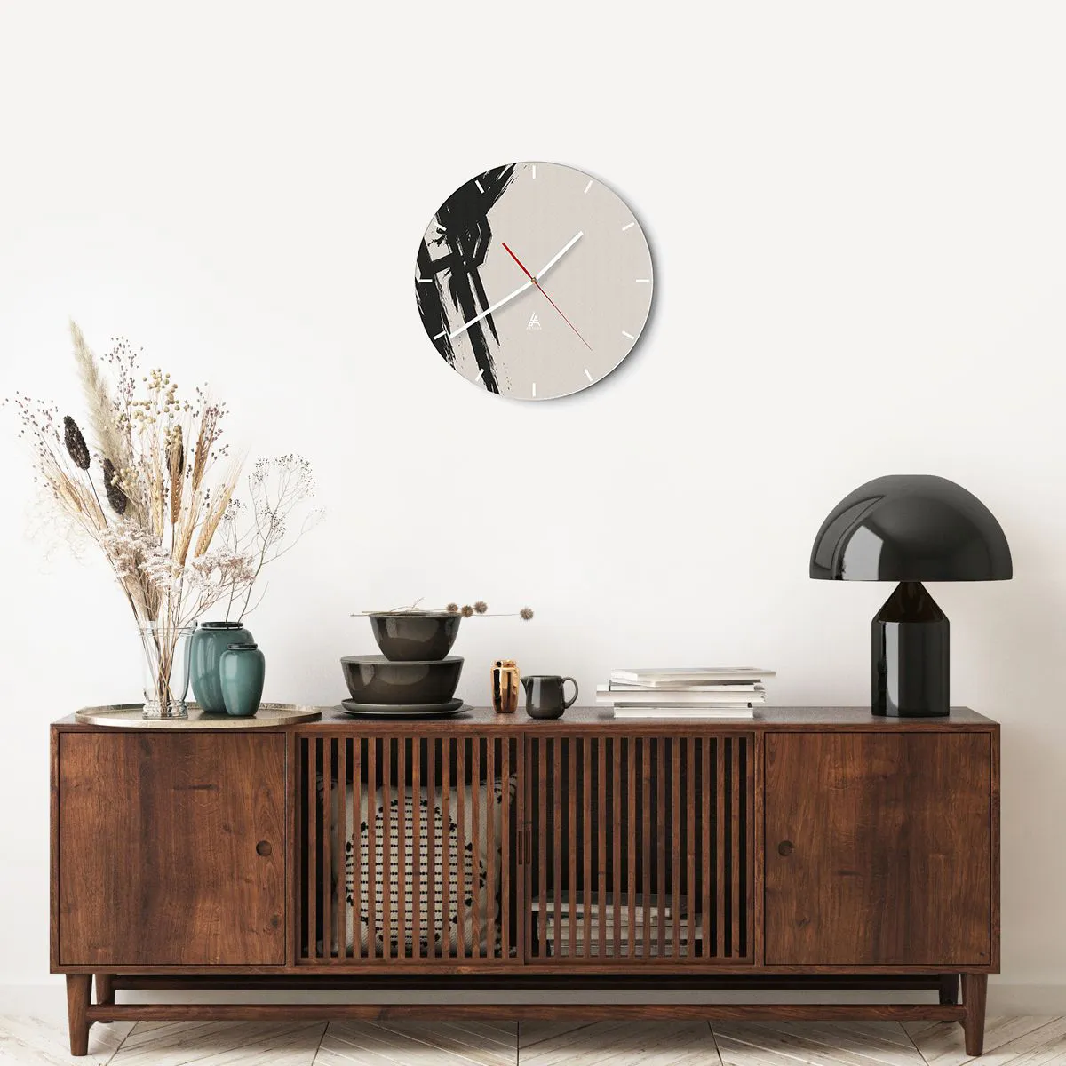 Wall clock - Clock on glass - Uncontrollable Rush - 40x40 cm