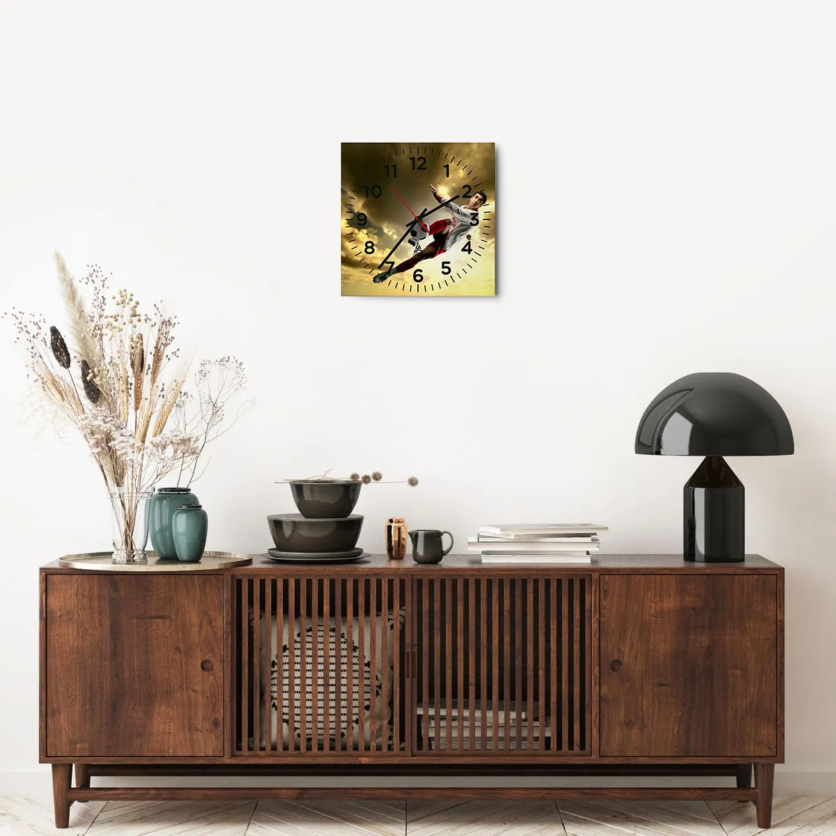 Vægur, Uret - Fodboldhimlen - 30x30 cm