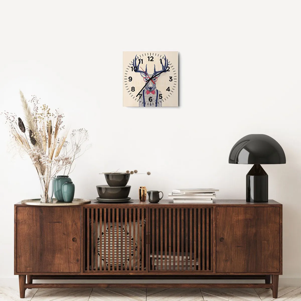 Reloj de pared - Reloj de vidrio - Una extravagancia lúdica - 30x30 cm