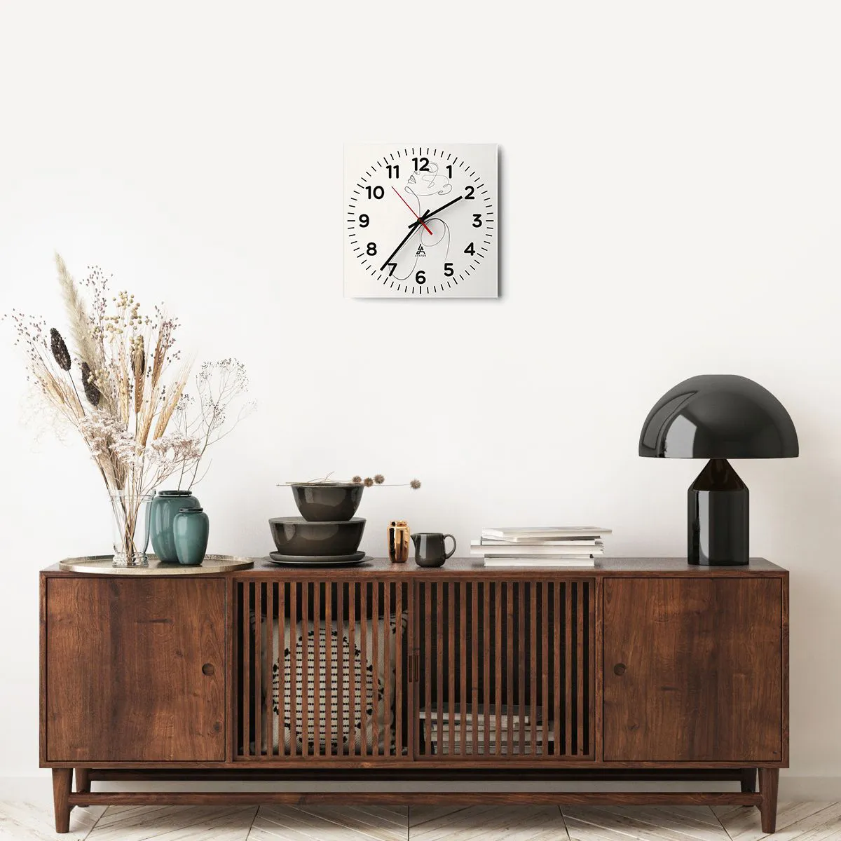 Wanduhr - Glasuhr - Versunken in Träumen - 30x30 cm