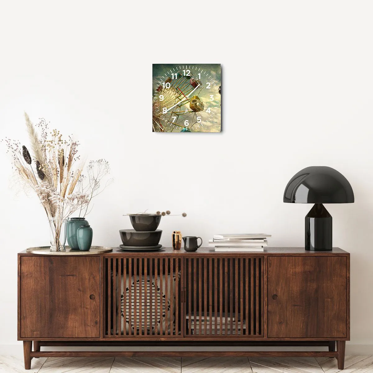 Relógio de parede - Relógio em vidro - Será divertido… - 30x30 cm