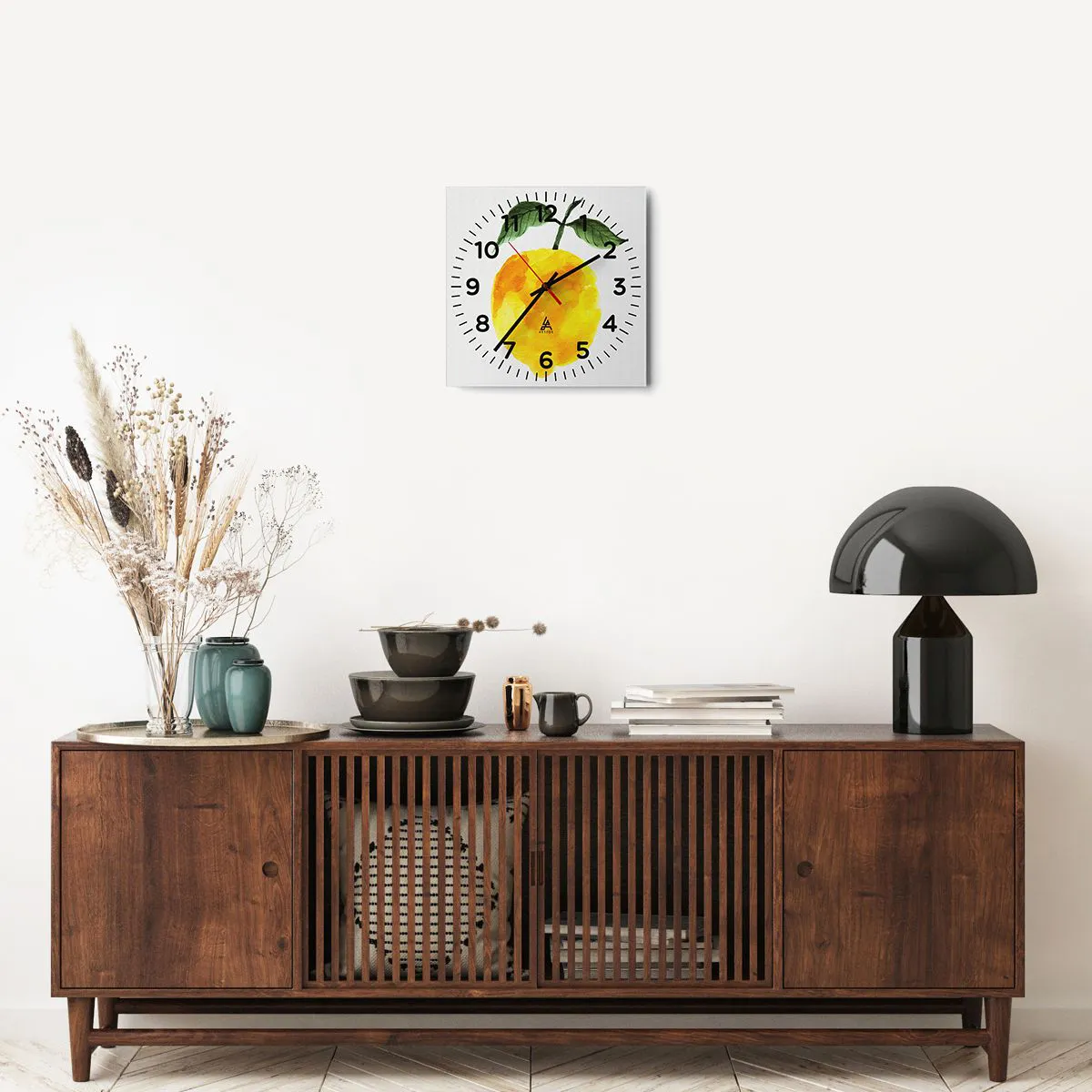 Ceas de perete - Ceas pe sticlă - Cum să simțiți gustul soarelui - 30x30 cm