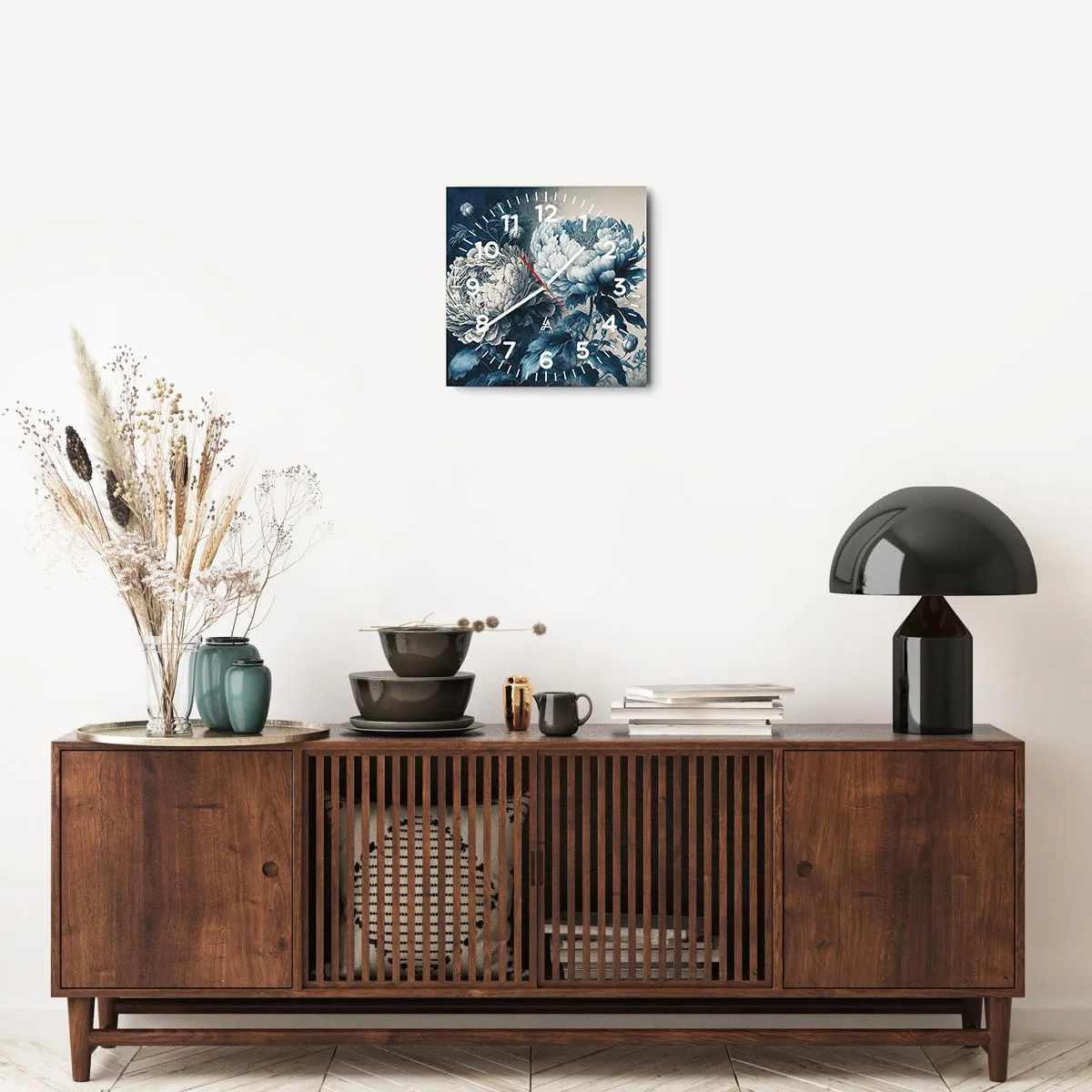 Ceas de perete - Ceas pe sticlă - Pereche asortată - 30x30 cm