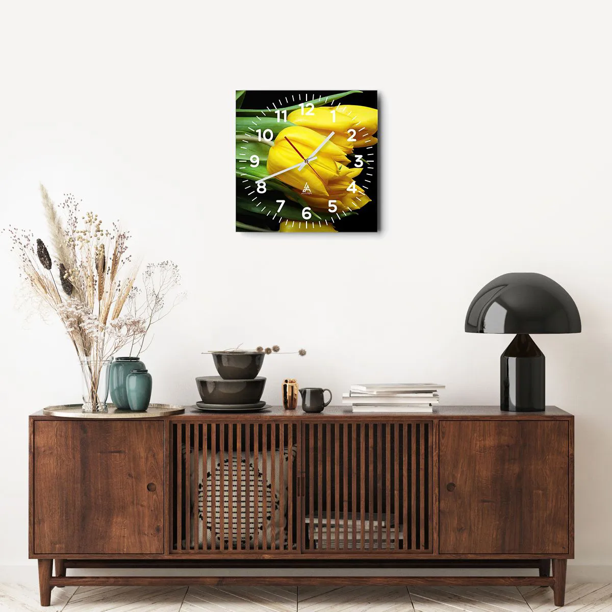 Zegar ścienny - Powstały z czystego słońca - 40x40 cm