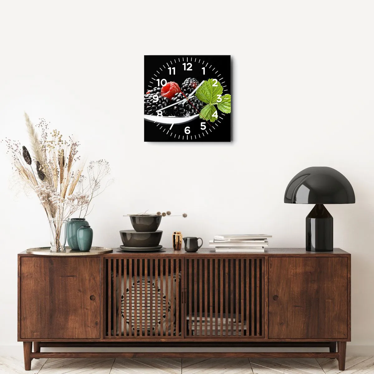 Wandklok - Klok - De smaak van versheid - 40x40 cm