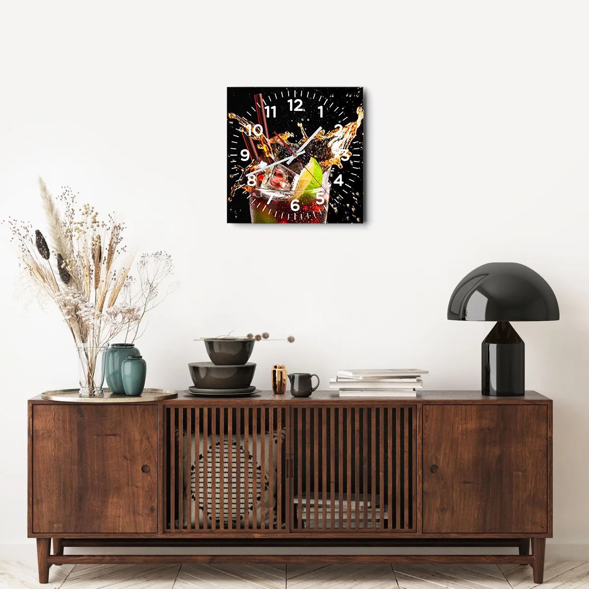 Zegar ścienny - Radość i energia kolorów - 40x40 cm