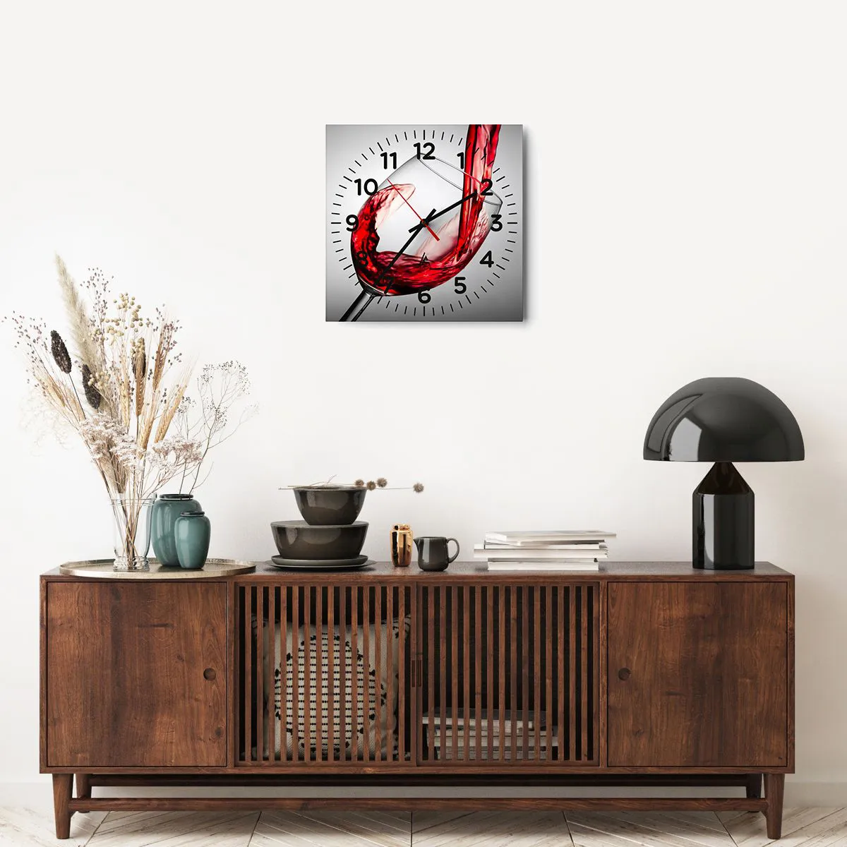 Vægur, Uret - Farve - bevægelse - lyd - 40x40 cm