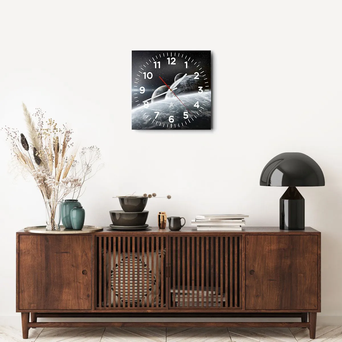 Nástěnné hodiny - Vesmírná hudba sfér - 40x40 cm