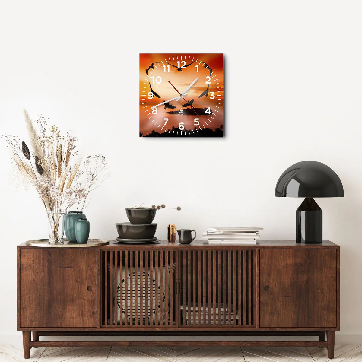 Falióra, Óra - Szeresd a világot, úgy mint a madarak - 40x40 cm