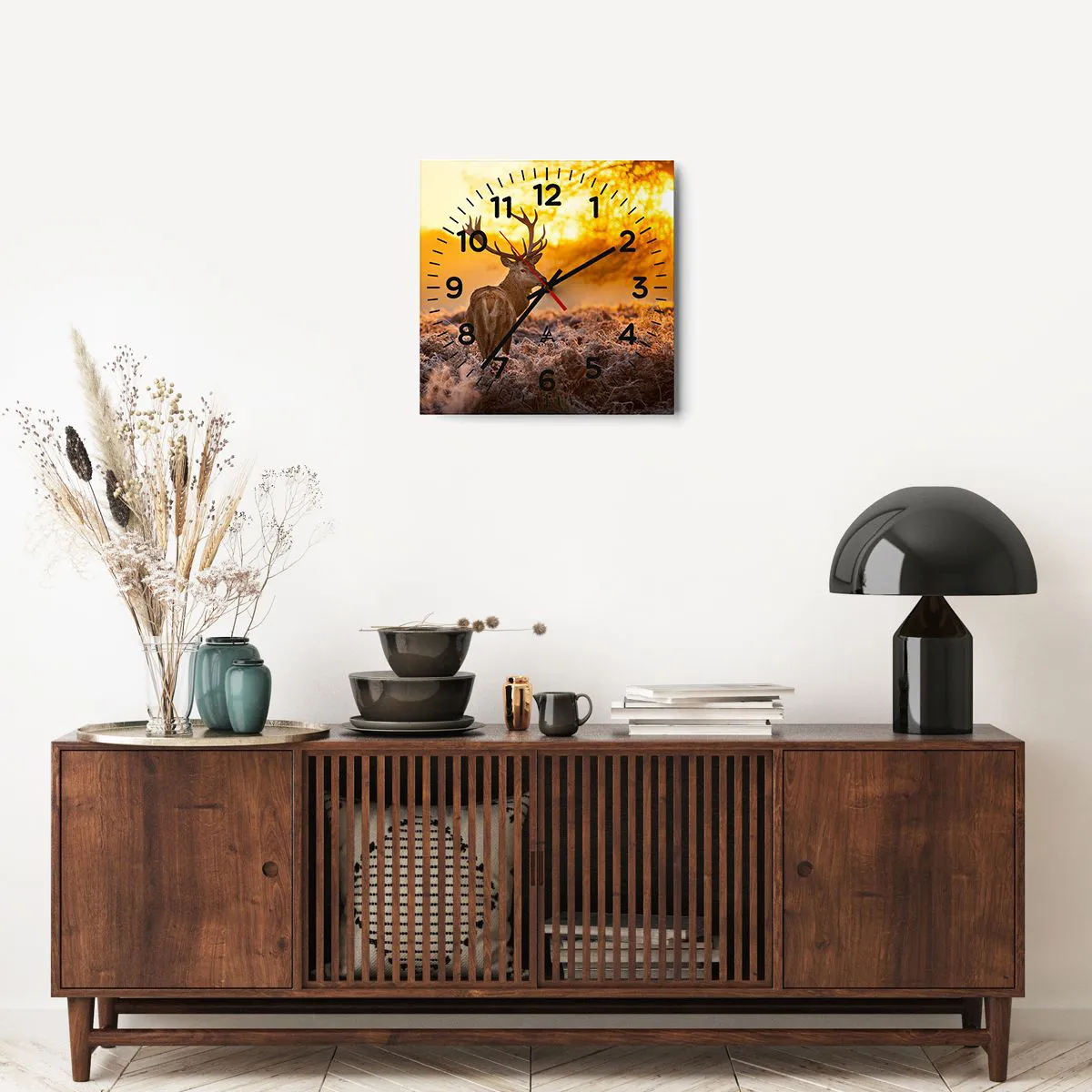 Falióra, Óra - Az őszi erdő királya - 40x40 cm