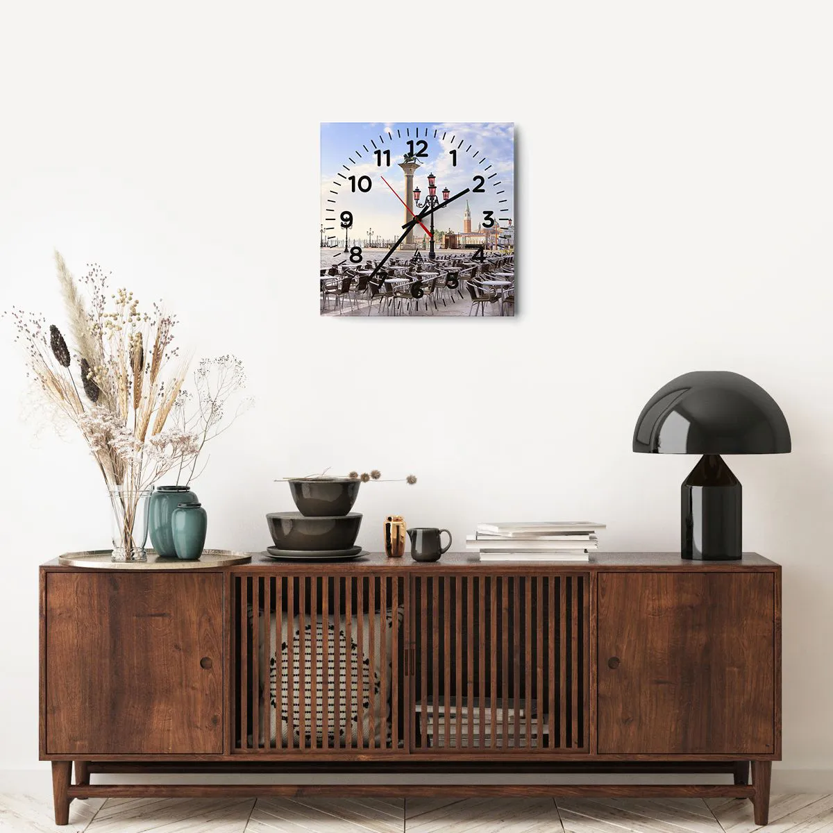 Reloj de pared - Reloj de vidrio - Vamos, todo está listo - 40x40 cm