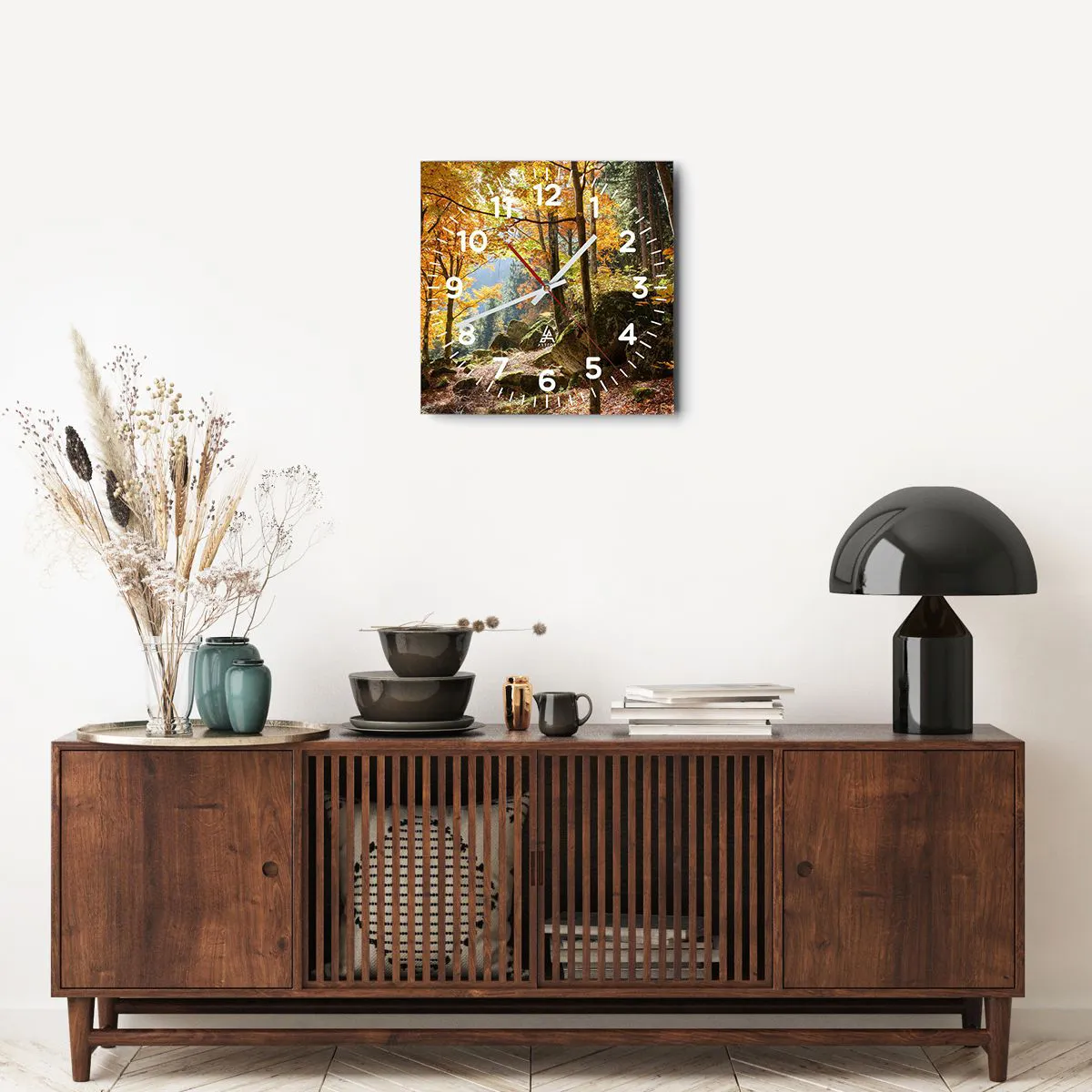 Wanduhr - Glasuhr - Zeit zum Entspannen - 40x40 cm