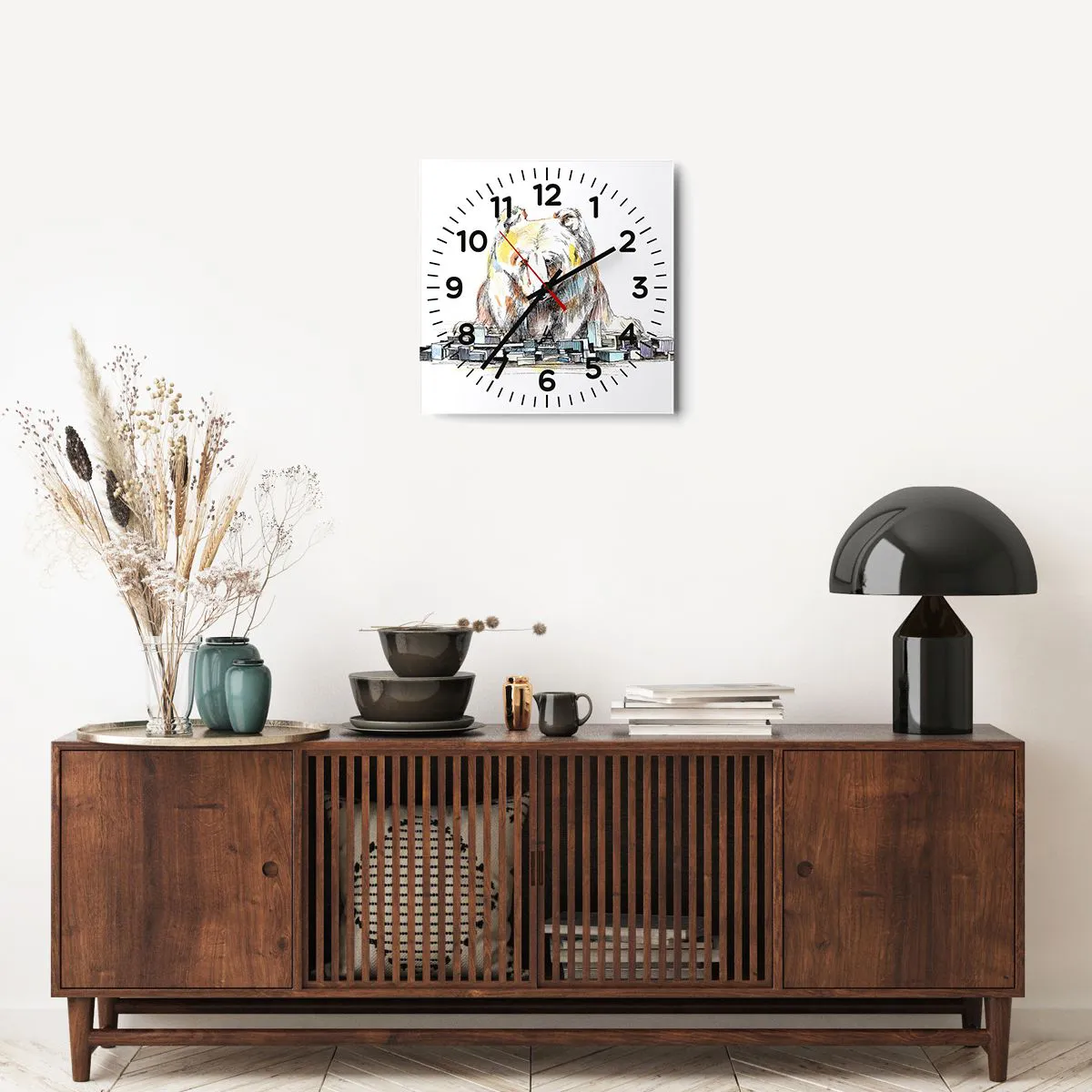 Zegar ścienny - Jak można tak żyć? - 40x40 cm