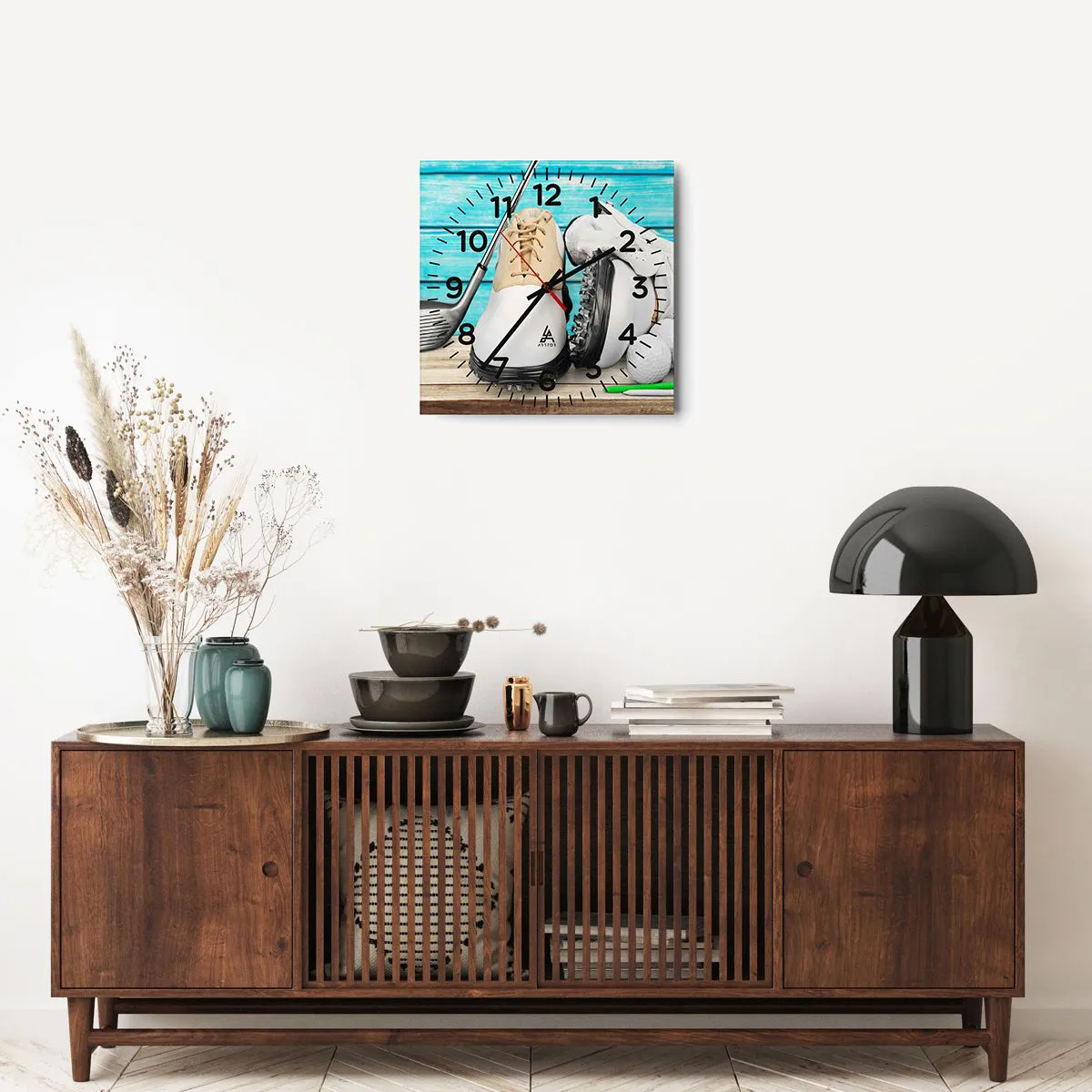 Wanduhr - Glasuhr - Alles ist bereit - 40x40 cm