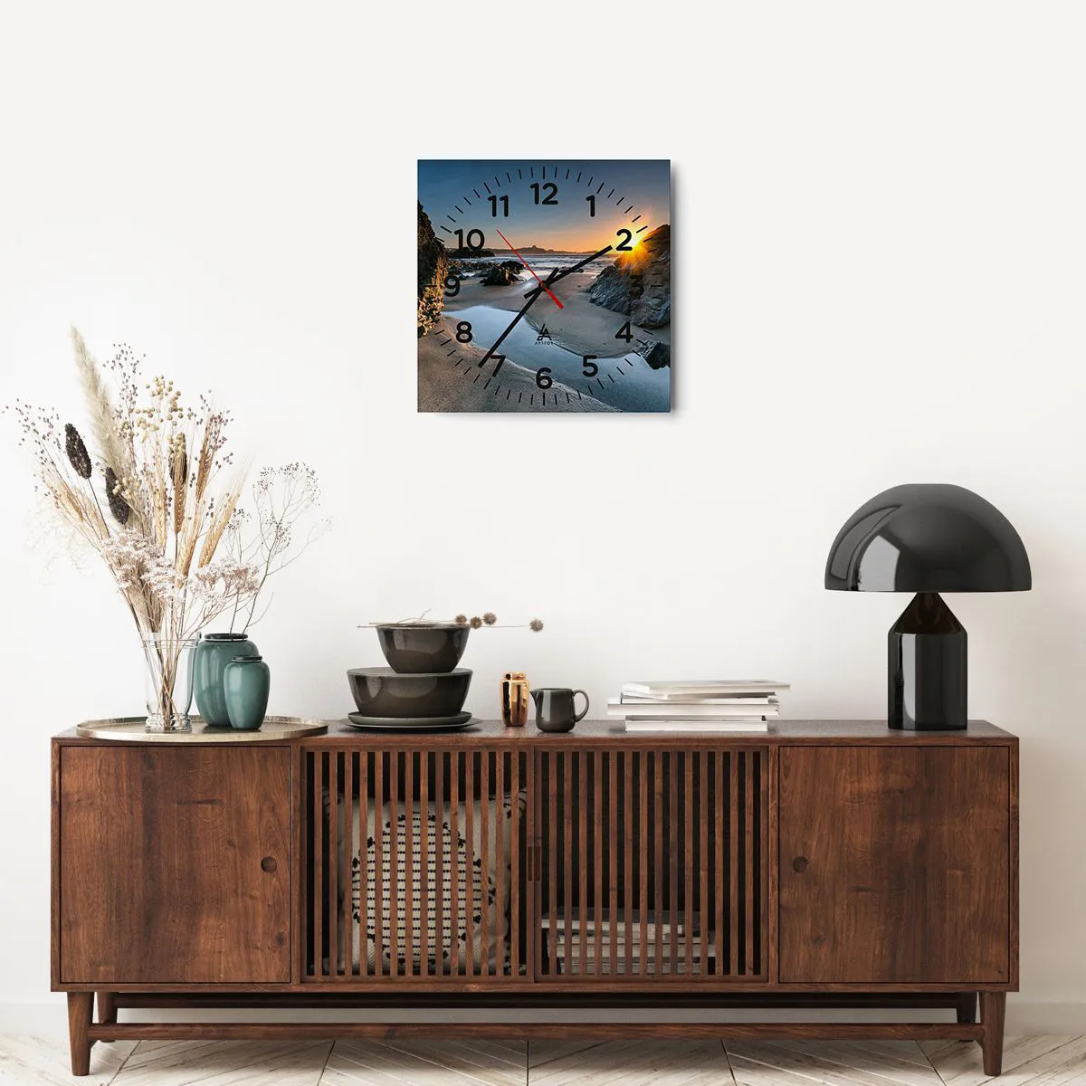 Wanduhr - Glasuhr - Unberührt von menschlicher Hand - 40x40 cm