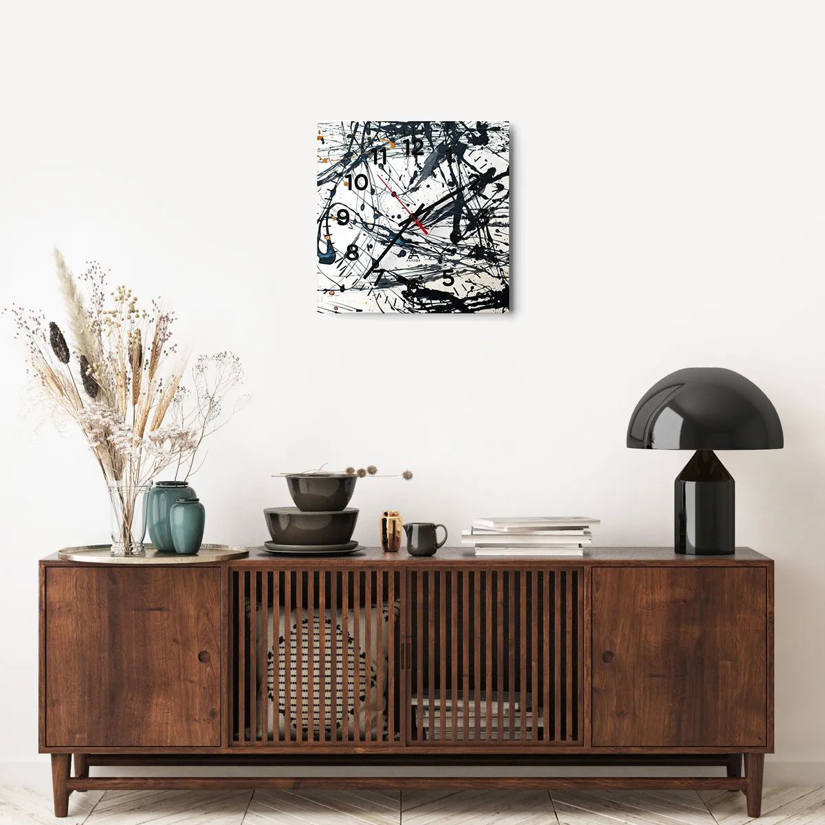 Relógio de parede - Relógio em vidro - Com ou sem sentido? - 40x40 cm