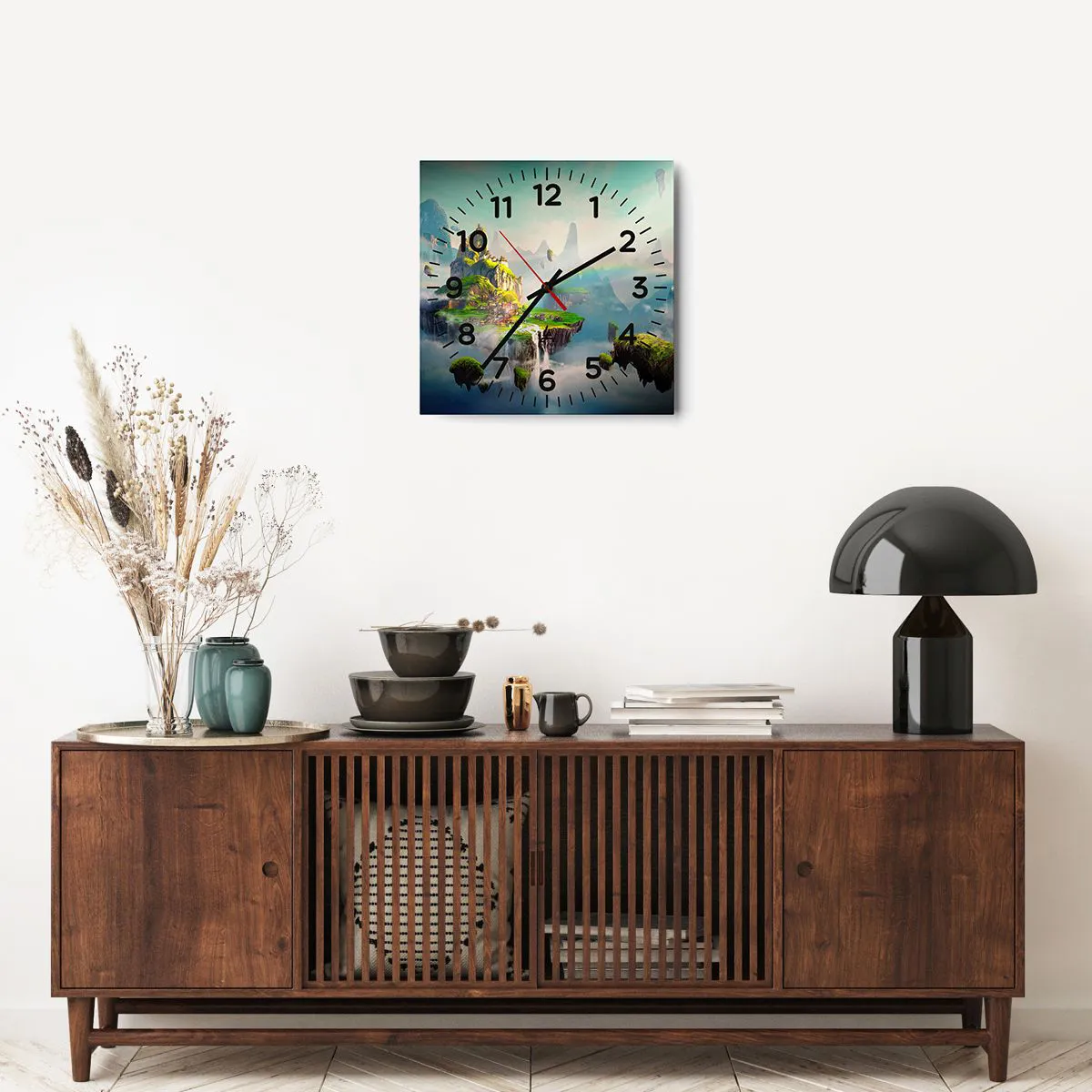 Orologio da parete - Orologio in Vetro - In mezzo al cielo: isole fortunate - 40x40 cm